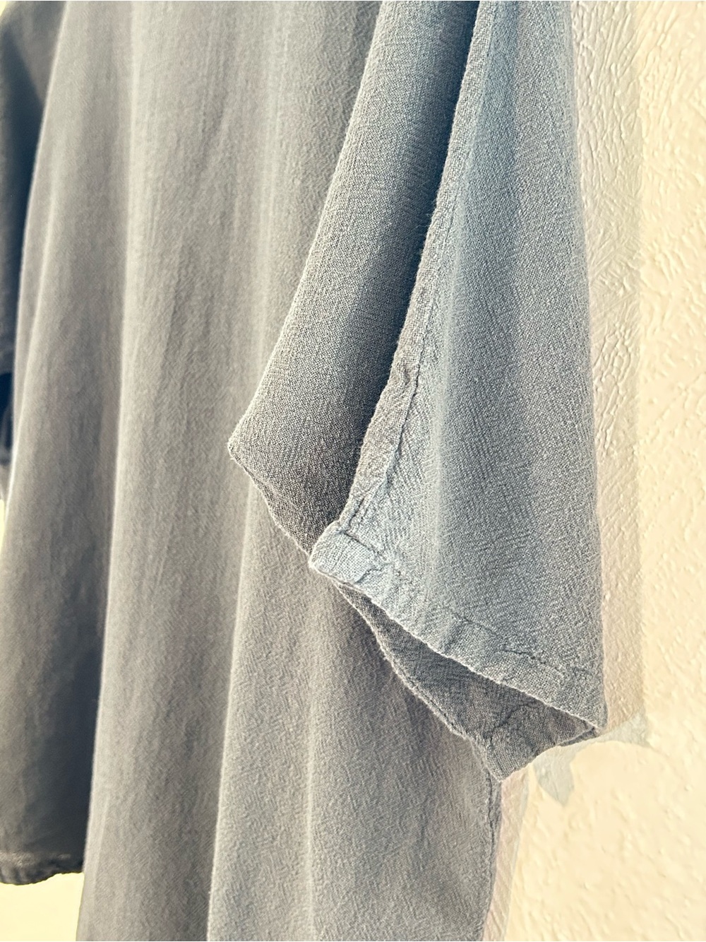 Oh My Gauze! Soft Gray 100% Cotton Top| Coastal Grandma Boho Lagenlook| L/XL - Picture 5 of 7